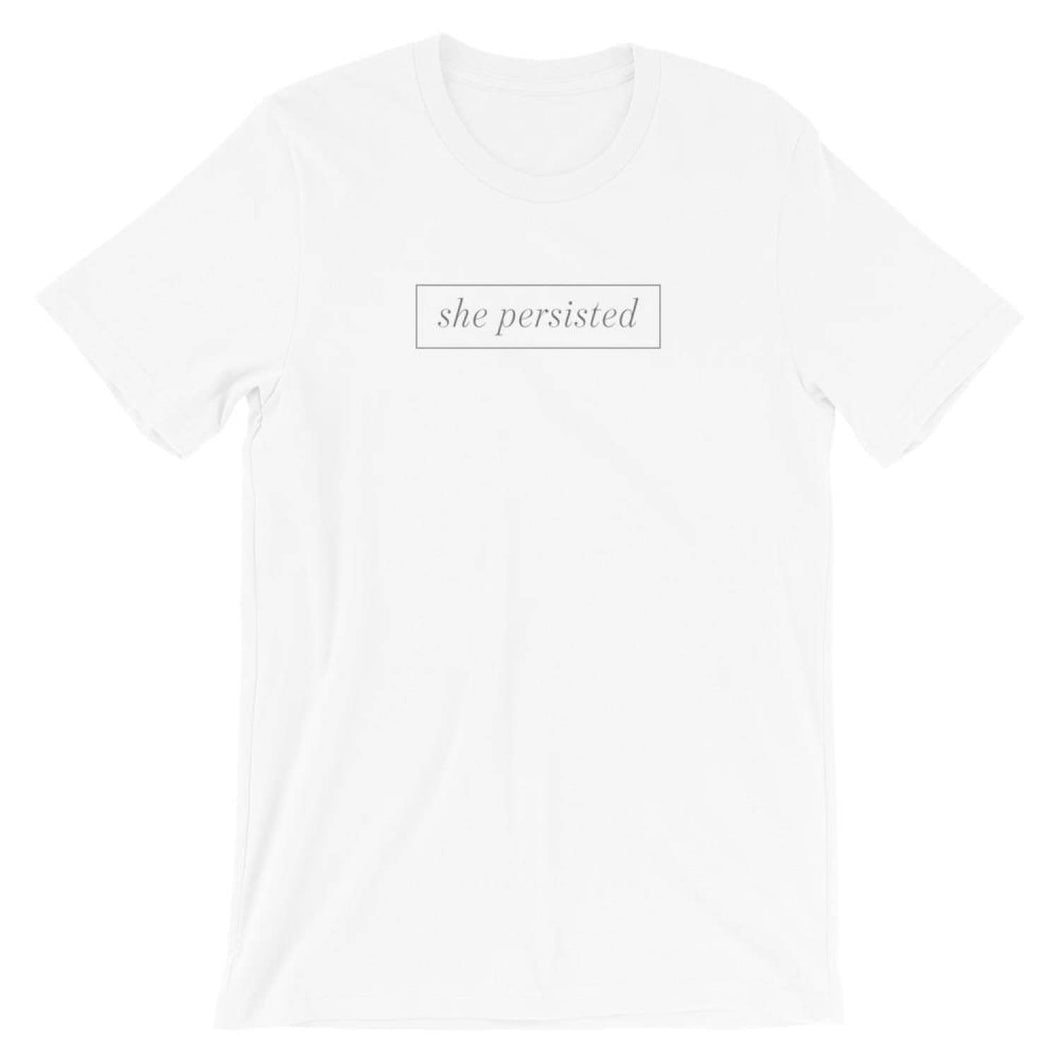 She Persisted Tee - White / XS - T-Shirt