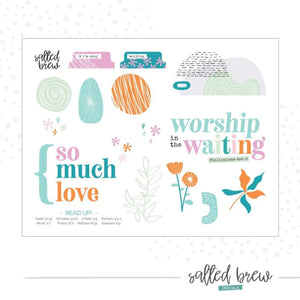 Worship in the Waiting - Salted Brew - Bible Journaling Digital Download - Digitals